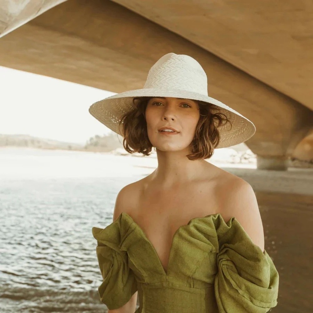 NWT Freya Redwood Straw Hat White